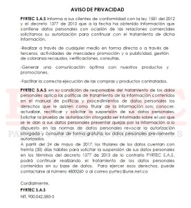 aviso de privacidad